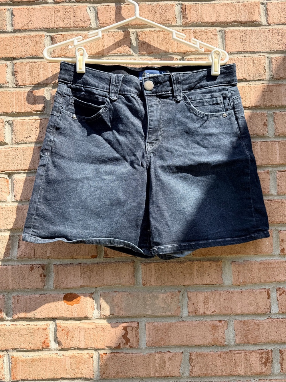 Women’s Dark Blue Denim Shorts - Classic High-Rise Style
